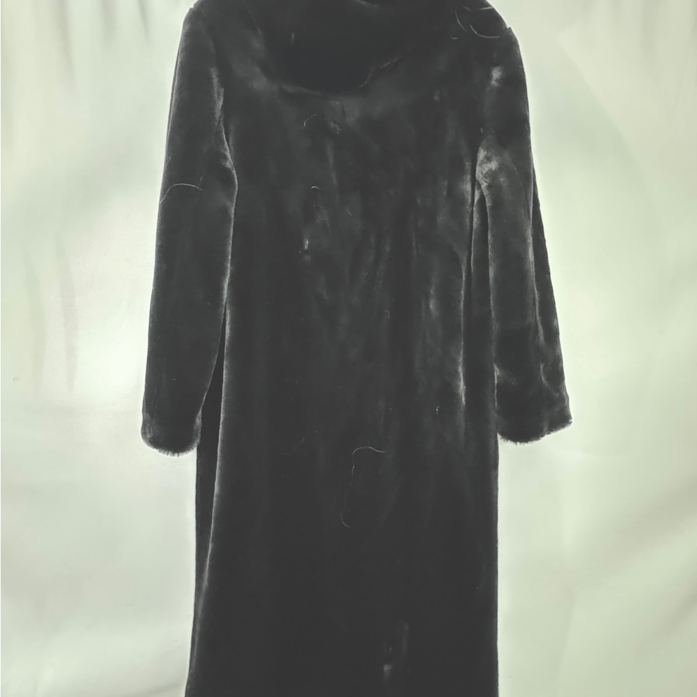 Luxurious Marvin Richards Black Faux Mink Fur Coat - Picture 7 of 13